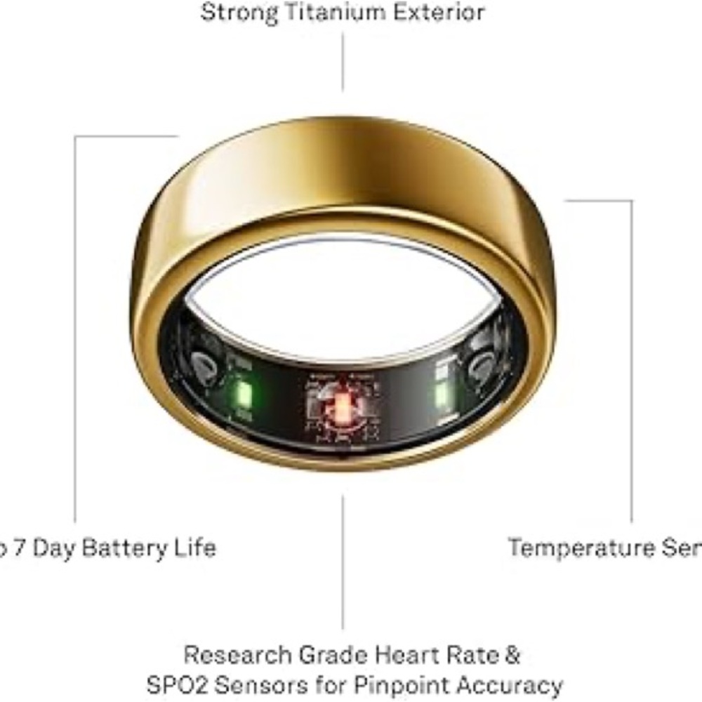 Oura Gold Smart Ring 3rd generation size 8